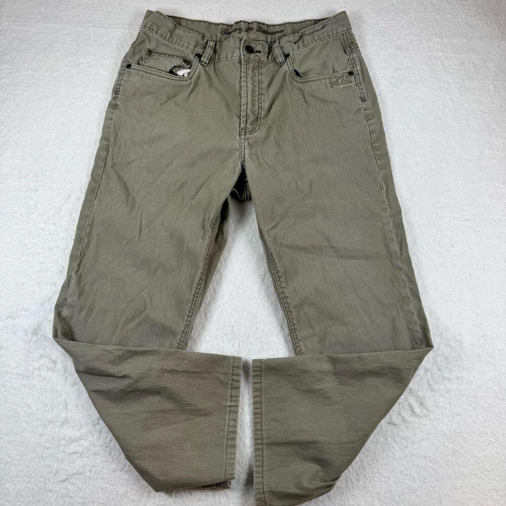 Tommy Bahama Pants Mens Size 35x32 Beige Classic Fit 5 Pocket Cotton Casual